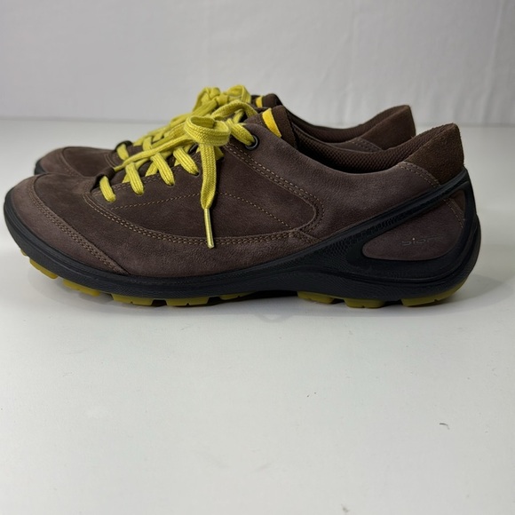 Ecco Brown and Yellow Sneakers with Cushioned biomComfort - Picture 5 of 12